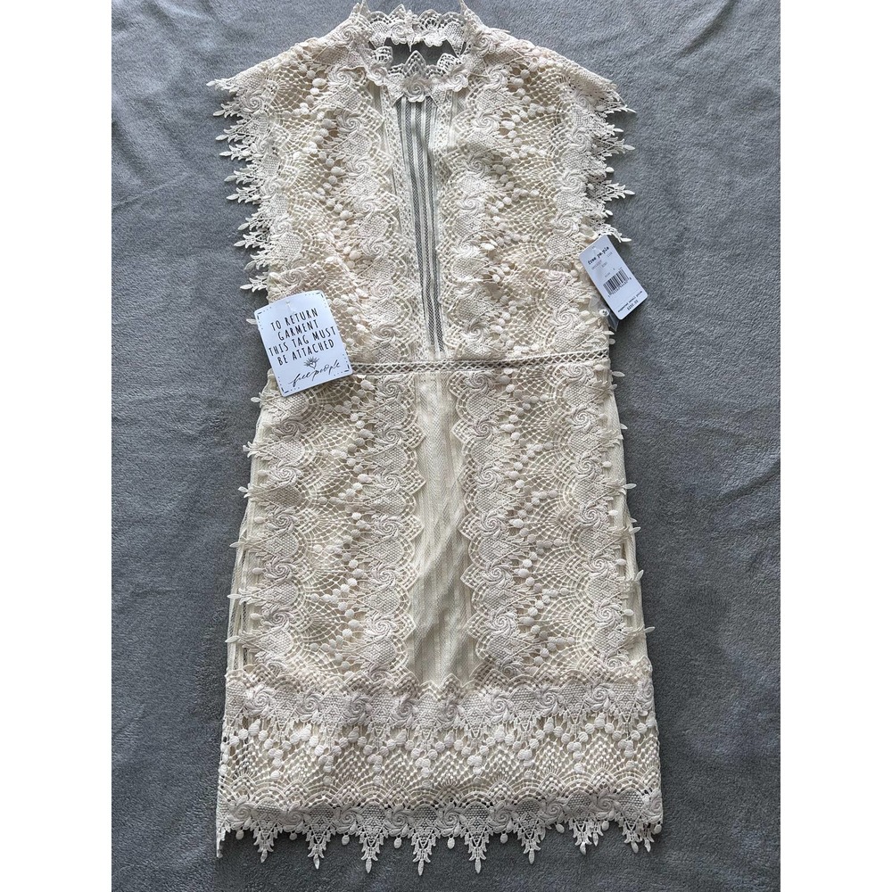 Free People Cream Crochet Dress